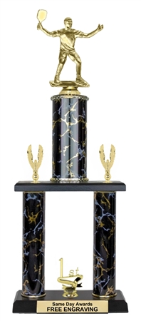 2 Post Men's Pickleball Trophy Championship Award with Custom Engraving