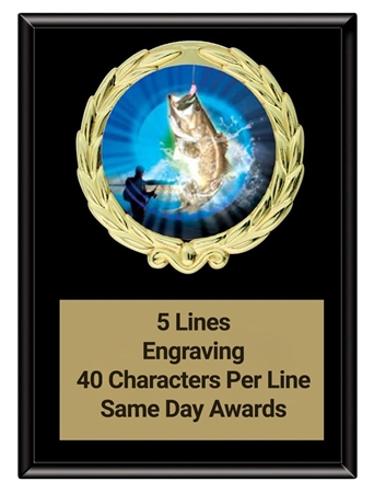 Black Magic Fishing Plaque Custom Angler Recognition Award