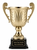 Verona Gold Metal Cup on Wood Base with Free Custom Engraving