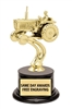 Gold Tractor Trophy with Free Custom Engraving on Weighted Ebony Base - 7 Inch Farm Equipment Award for Tractor Pulls, Agriculture, FFA, 4-H and Farming Competitions
