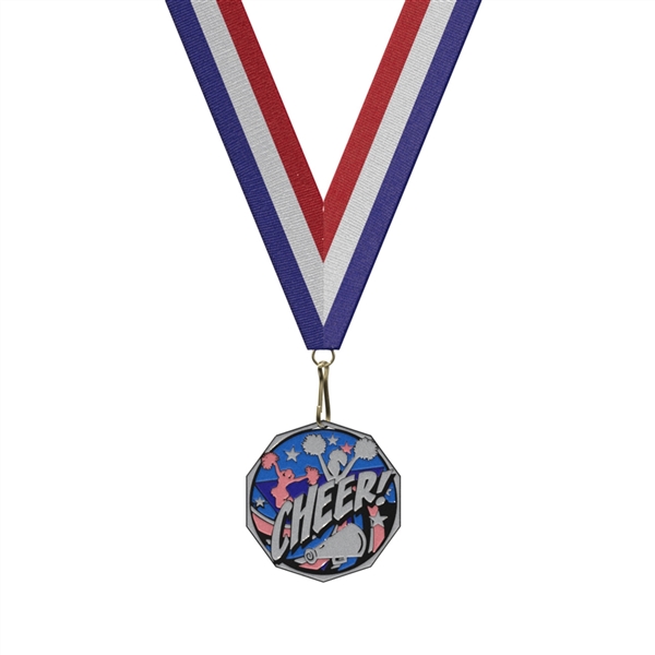 2" Decagon Cheer Medal