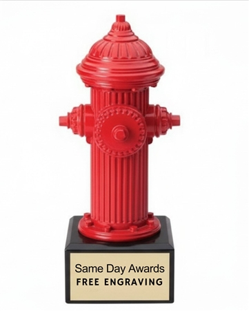 Fire Hydrant Trophy Custom Engraved Firefighter Recognition Award