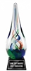 Mattahorn Hand-Blown Art Glass Recognition Trophy with Genuine Marble Base and Personalized Engraving