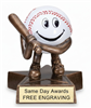LIL BUDDY Baseball Trophy 4 inch kids award with star base and engraved plate