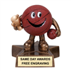 4 inch Lil Buddy basketball trophy made of resin with engraved plate