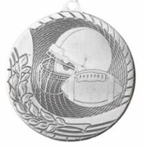 1.75" Heavy Stamped Football Medal
