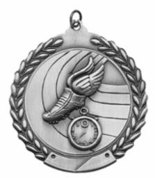 2 3/4" Premium Track Wreath  Medal