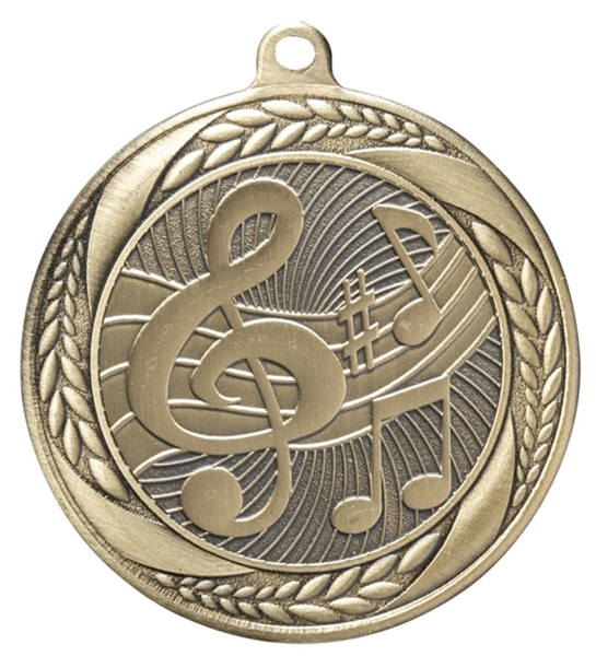 Music medal gold silver bronze