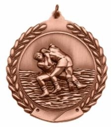 1 3/4" Premium Wrestling Wreath  Medal