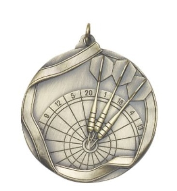 2 1/4" Premium Olympia Gold Dart Medal
