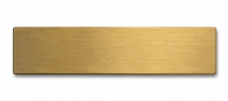 5 inch custom engraved FlexiBrass replacement trophy plate in gold finish with self-adhesive backing for trophies and award plaques