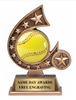 Comet softball trophy with custom engraving for team and player awards