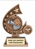 Comet Series Cheerleader Trophy with cheerleader emblem and engraved plate