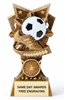 Champion V Soccer Trophy Custom Engraved 6 Inch Soccer Award with Soccer Ball Design