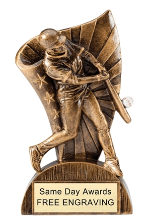 Flag Baseball Trophy | Custom Engraved Team Recogntion
