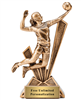 Checkmate girls volleyball trophy with geometric backdrop