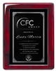 Rosewood piano recognition plaque with velvet background and Florentine silver engraving plate