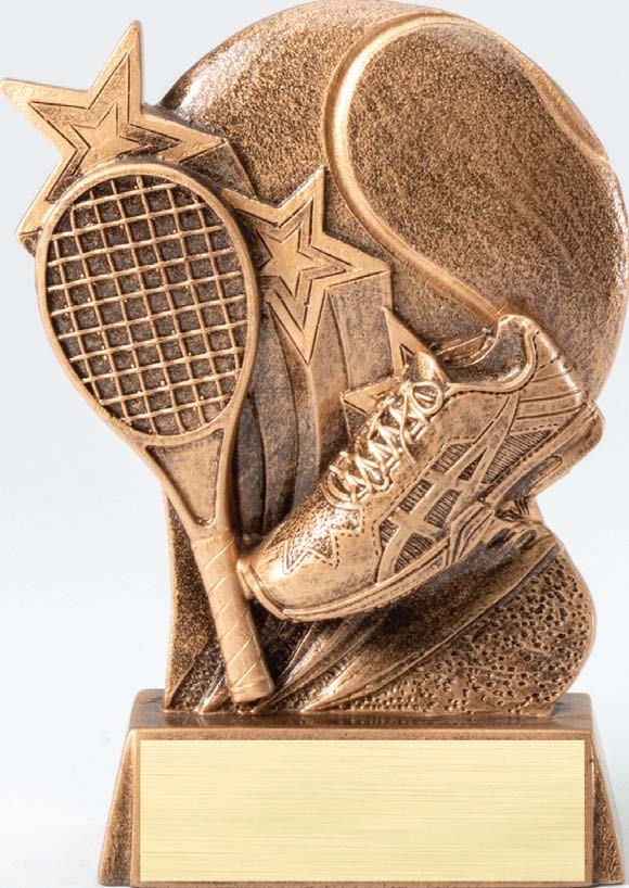5.25 inch Hype Star tennis trophy with resin figure