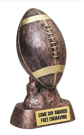 Bronze Football Trophy Custom Engraved Team Award