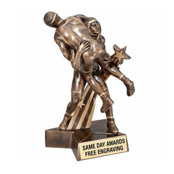 Custom Engraved Wrestling Championship Trophy