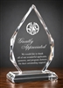 Same Day Shipping Teardrop Optical Crystal Award with Custom Laser Engraving and Premium Optical Crystal