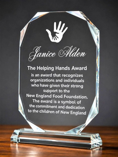 Same Day Shipping 7 Inch Bel Air Crystal Trophy with Free Custom Laser Engraving