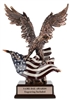 10.25 Inch Same Day Shipping Americana Eagle Award with American Flag and Electroplated Resin Eagle Sculpture