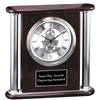 Same Day Shippping CEO Executive Skeleton Clock with personalized engraved silver plate for executive recognition and retirement awards