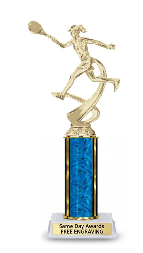 tennis trophy, female tennis trophy, tennis award, custom engraved tennis trophy, girls tennis award, tennis tournament trophy