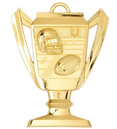 2 3/4" Die Cast Football Trophy Medal