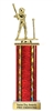 Wide Column Girls T-Ball Trophy with free custom engraving and colorful trophy column