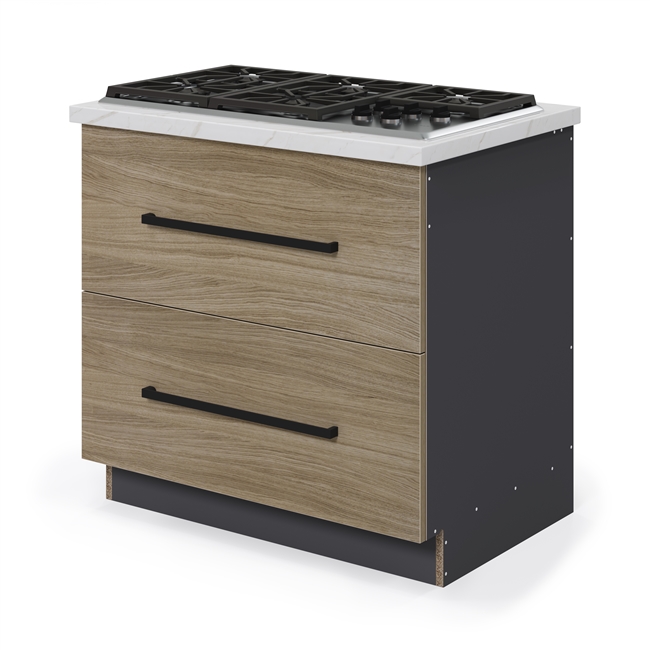 Custom Cooktop 2 Equal Drawer