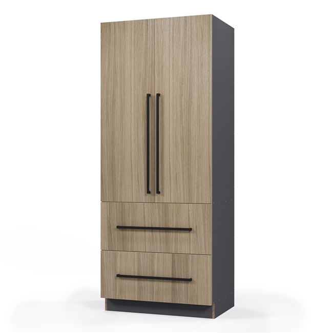 Custom Pantry Double 2 Door 2 Equal Drawer