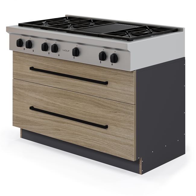Custom Rangetop 2 Drawer w/ Platform Top