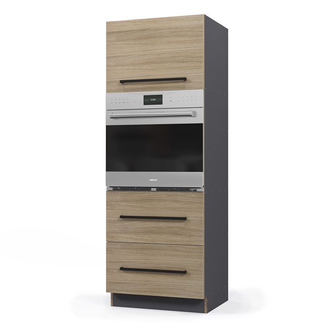 Custom Single Oven 2 Equal Drawer 1 Horizontal Door w/ Aventos HK Top