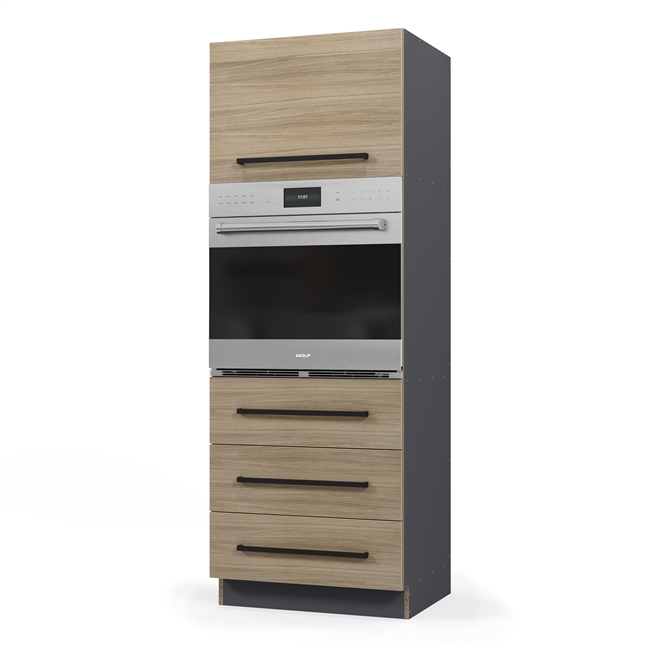 Custom Single Oven 3 Equal Drawer 1 Horizontal Door w/ Aventos HK Top