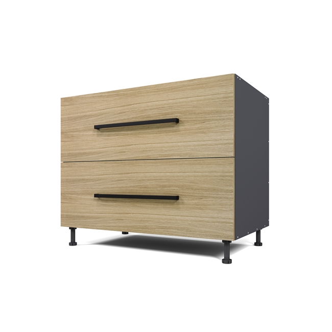 Hybrid Base 2 Equal Drawer