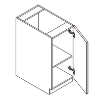 Frameless CLEAFÂ® Base Cabinet w/ 1 Full Height Door