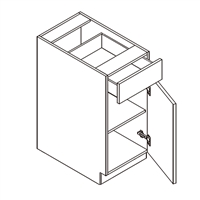 Frameless Supermatte Base 1 Door 1 Drawer