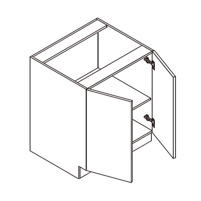 Frameless CLEAFÂ® Base Cabinet w/ 2 Full Height Doors