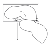 Frameless CLEAFÂ® Base Blind Corner Arena Tray