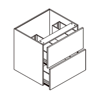 Frameless Shinnoki Floating Vanity Sink Drawer Cabinet