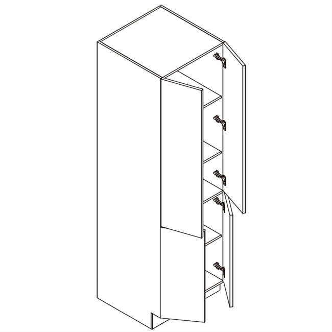 Frameless Supermatte Double Pantry Cabinet 4 Doors