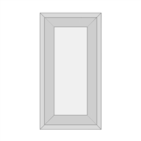 Frameless Supermatte Single Wall Cabinet Aluminum Frame Glass Door For White Plywood Cabinet Box