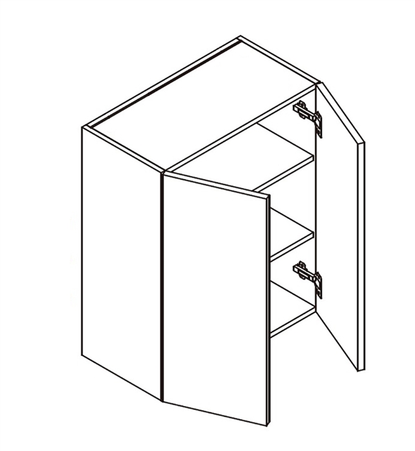 Frameless Supermatte Wall Cabinet w/ 2 Doors 36" High