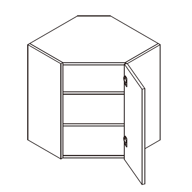 Frameless CLEAFÂ® Wall Diagonal Corner Cabinet