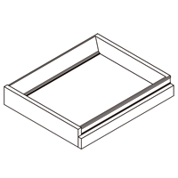 Frameless CLEAFÂ® Roll Out Tray For White Plywood Cabinet Box