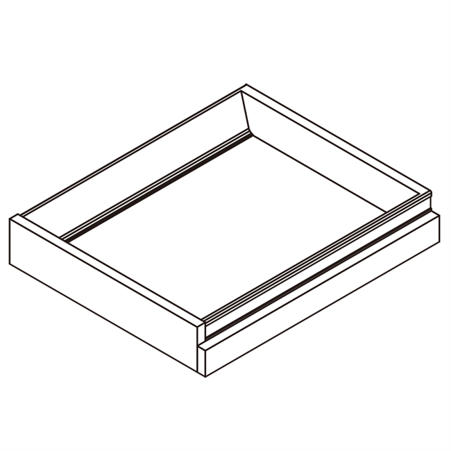 Frameless CLEAFÂ® Roll Out Tray For White Plywood Cabinet Box
