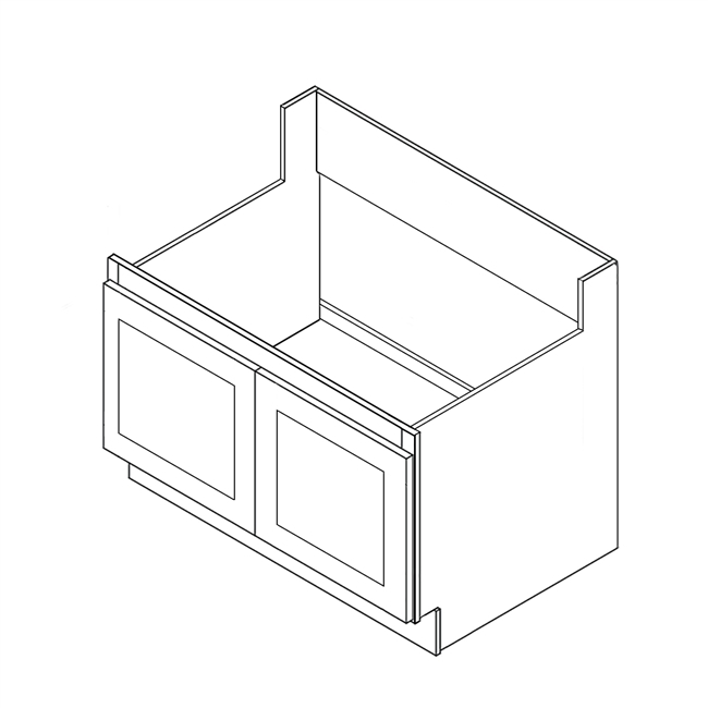 Cali Navy Shaker Apron Sink Base Cabinet