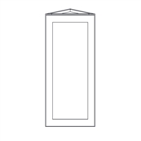 Charleston Pure White Wall End Angle Cabinet